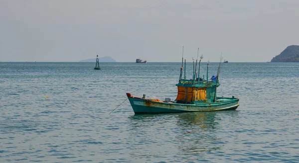 Boats on blue sea — Stock Photo, Image