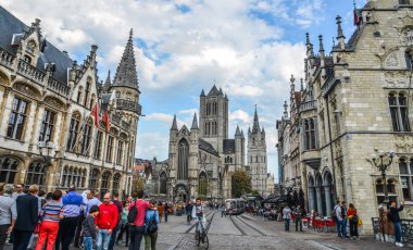 Gent, Belçika'daki antik binalar 