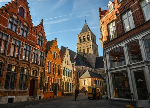 Oude gebouwen in Brugge, België — Stockfoto