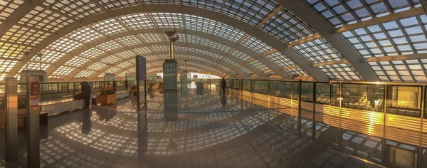 Vlakové nádraží na pekingském letišti — Stock fotografie