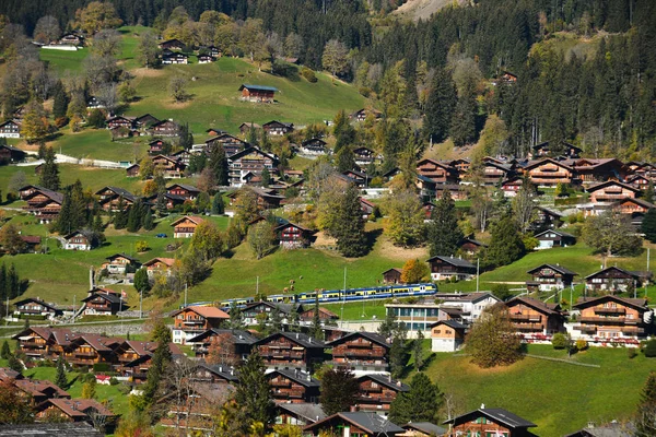 Гриндельвальд Швейцария Октября 2018 Года Горный Городок Гриндельвальде Швейцария Гриндельвальд — стоковое фото