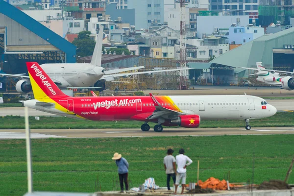 Saigon Vietnam Maggio 2019 Airbus A321 Aereo Vietjet Air A648 — Foto Stock
