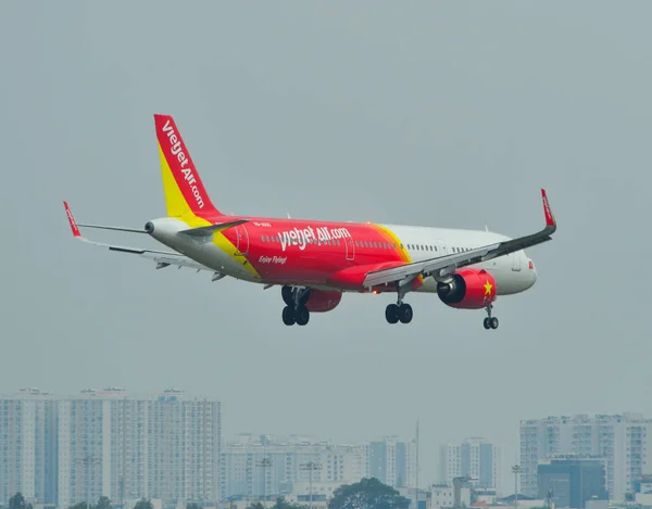 Saigón Vietnam Mayo 2019 A600 Vietjet Air Airbus A321 271 — Foto de Stock