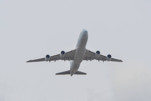 Tokyo, Japan - Apr 17, 2019. B-LJM Cathay Pacific Cargo Boeing 747-8F taking-off from Narita Airport (NRT). Narita is one of the main airports in Japan.