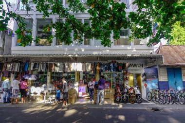 Port Louis, Mauritius - 13 Ocak 2017. Port Louis, Mauritius'ta bir market. Port Louis ülke ekonomik, kültürel ve siyasi merkezidir.