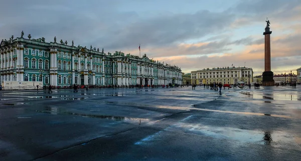 Санкт Петербург Россия Октября 2016 Вид Дворцовой Площади Закат Санкт — стоковое фото