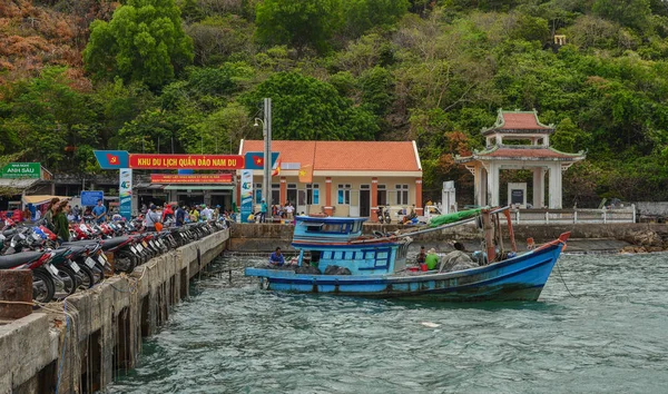 Kien Giang Wietnam Kwi 2018 Most Głównego Molo Nam Island — Zdjęcie stockowe