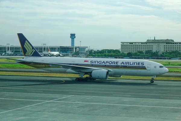 Manille Philippines Déc 2018 Boeing 777 200Er Singapore Airlines Sqm — Photo