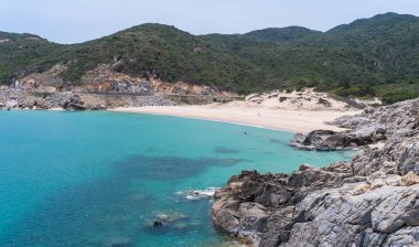 Vung Tau Deniz Manzarası, Vietnam. Vung Tau, Ho Chi Minh City'ye yaklaşık 125 km mesafedeki güzel plajları ile ünlüdür ( Saygon).