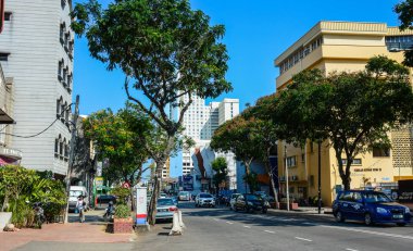 George Town, Malezya - Mar 10, 2016. George Town Caddesi, Malezya. 1786 yılında kurulan Şehir, Güneydoğu Asya'daki ilk İngiliz yerleşimioldu..