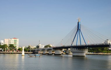 Da Nang, Vietnam - 19 Mart 2015: Da Nang şehir merkezinin görünümü, Vietnam. Da Nang Vietnam üçüncü büyük şehridir.