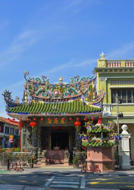 George Town, Malezya - 21 Nisan 2019. George Town, Malezya'daki Çin tapınağı. George Town Malezya en popüler turistik yerlerinden biridir.