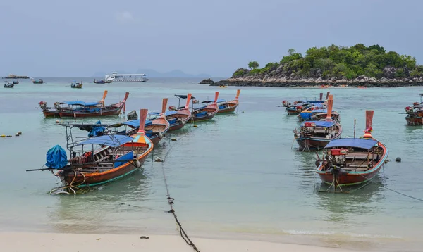 Phuket Thaïlande Mai 2018 Bateaux Longue Queue Sur Mer Phuket — Photo