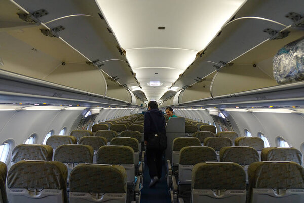 Сайгон, Вьетнам - 16 марта 2018 года. Самолёт Vietnam Airlines в Сайгоне (Хошимин), Вьетнам
.