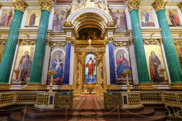 San Petersburgo Rusia Octubre 2016 Interior Catedral San Isaac San — Foto de Stock