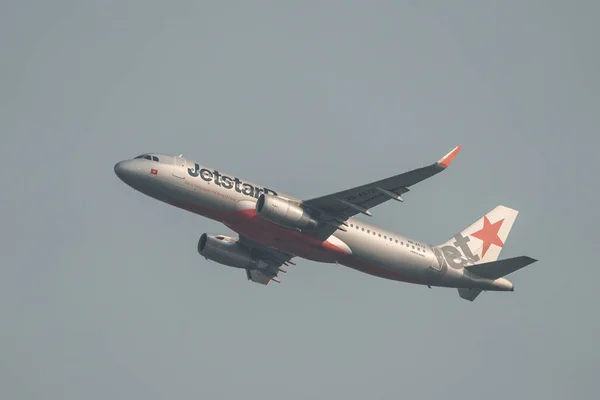 Saigón Vietnam Enero 2019 Avión Airbus A320 Jetstar Pacific A572 — Foto de Stock