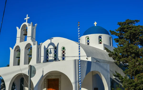 Antik Grekisk Ortodoxa Kyrkan Santorini Island Santorini Mest Populära Öarna — Stockfoto