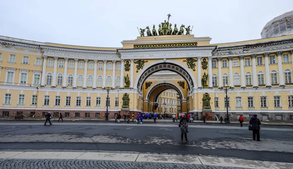 San Pietroburgo Russia Ottobre 2016 Vista Piazza Del Palazzo San — Foto Stock