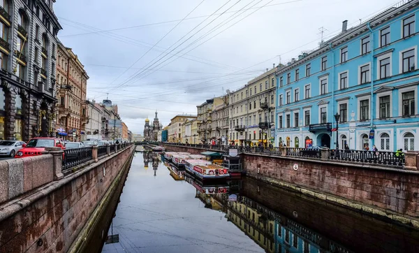 Sankt Petersburg Rosja Paź 2016 Stare Budynki Kanałem Griboedov Sankt — Zdjęcie stockowe