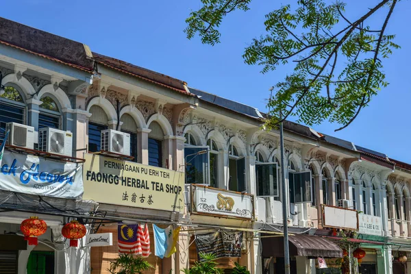 Penang Malezya Penang Malezya Bulunan Eski Binalar Penang Geleneklerini Eski — Stok fotoğraf