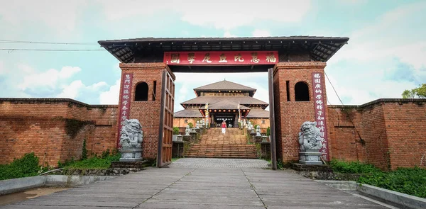 Galle Sri Lanka Setembro 2015 Portão Templo Budista Galle Sri — Fotografia de Stock