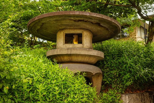 Kamienna Latarnia Starożytnym Japońskim Ogrodzie Kioto Japonia — Zdjęcie stockowe