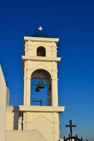 Antik Grekisk Ortodoxa Kyrkan Santorini Island Santorini Mest Populära Öarna — Stockfoto
