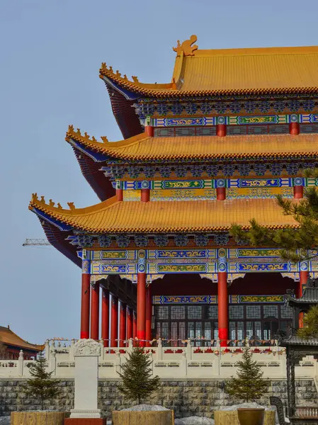 Harbin China Feb 2018 Teil Der Chinesischen Pagode Harbin China — Stockfoto