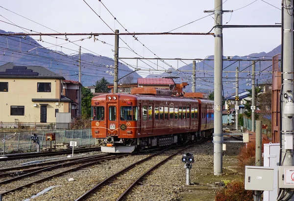 Kawaguchiko Japán December 2016 Különleges Vonat Mount Fuji Station Ban — Stock Fotó