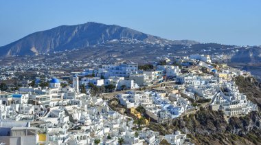 Manzara güzel Santorini Adası. Santorini hedef düğün ve balayı için en popüler Adaları biridir.