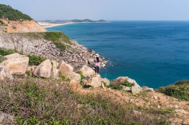 Nha Trang, Vietnam güneşli bir günde, güzel deniz.