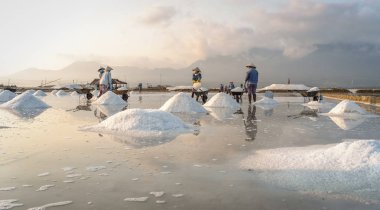 Nha Trang, Vietnam yaz gününde Tuz tarlası.