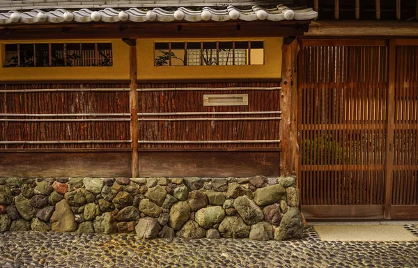 Киото Япония Июля 2015 Детали Деревянного Дома Старом Городе Нинензака — стоковое фото
