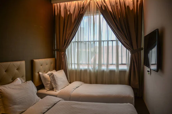 Bed Room Luxury Hotel George Town Malaysia — Stock Photo, Image