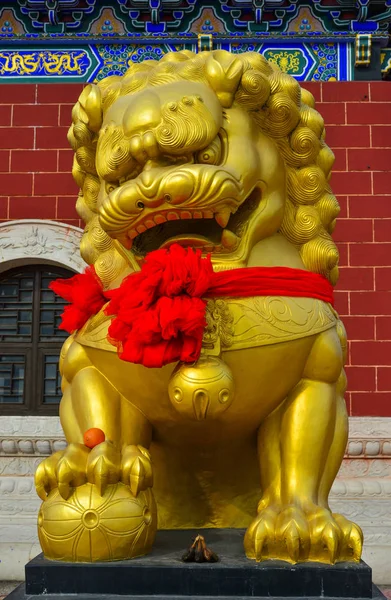 Leão Dourado Pagode Chinês Harbin China Harbin Capital Província Heilongjiang — Fotografia de Stock