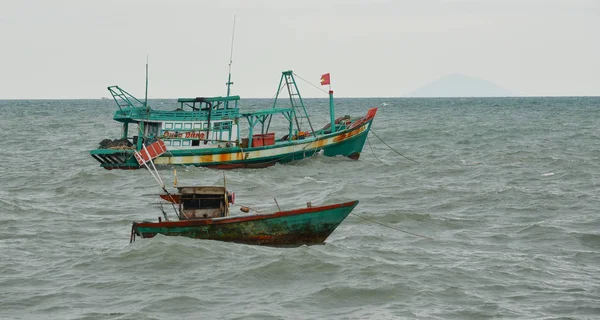 Kien Giang Vietnam Avril 2018 Bateaux Pêche Accostant Sur Île — Photo