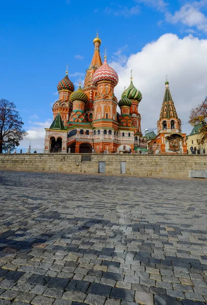 Moscou Rússia Outubro 2016 Vista Catedral São Basílio Praça Vermelha — Fotografia de Stock