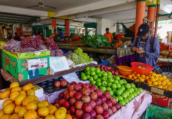 毛里求斯路易港 2017年1月13日 毛里求斯路易港的水果市场 路易港是国家的经济 文化和政治中心 — 图库照片