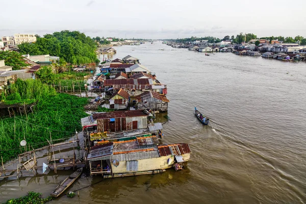 Giang Vietnam Sep 2017 Floating Village Mekong River Giang Vietnam — Stock Photo, Image