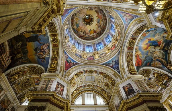 Petersburg Ryssland Okt 2016 Interiören Isakskatedralen Domkyrkan Main Dome Stiger — Stockfoto