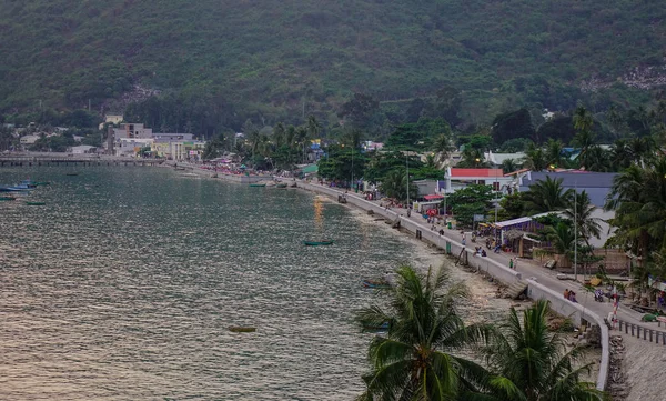 Kien Giang Vietnam Apr 2018 Seaside Township Nam Island Evening — Stock Photo, Image