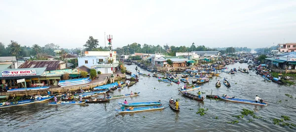 베트남 2016 베트남 칸토의 화창한 떠다니는 오늘날 운영되는 대부분의 시장은 — 스톡 사진