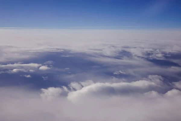 Céu Azul Com Nuvens Dia Ensolarado Natureza Fundo — Fotografia de Stock