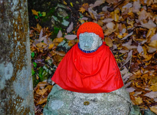 高山の森の古代仏像 — ストック写真