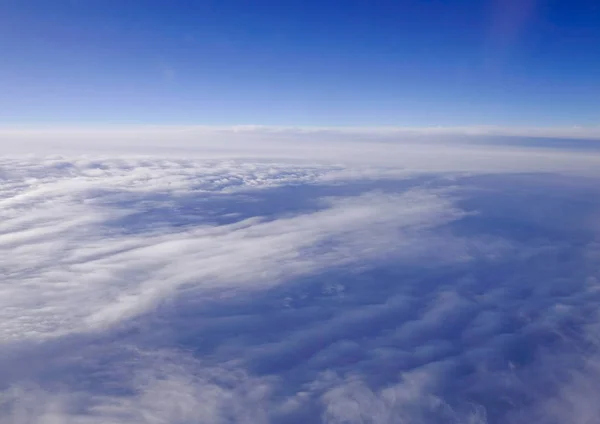 Blauwe Hemel Met Wolken Zonnige Dag Natuur Achtergrond — Stockfoto