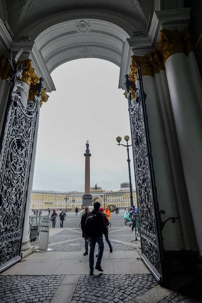 San Pietroburgo Russia Ottobre 2016 Vista Piazza Del Palazzo San — Foto Stock