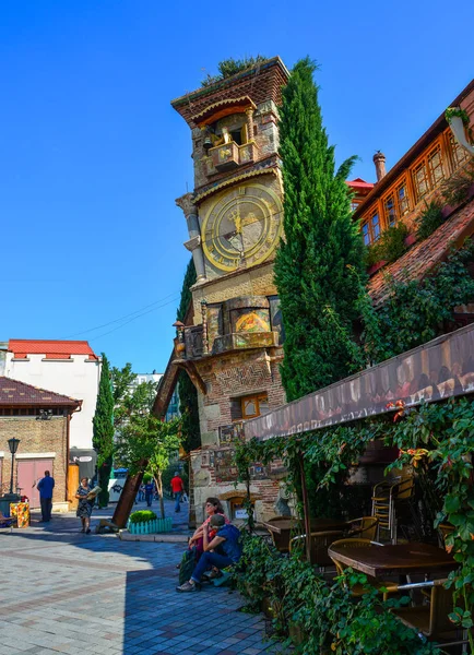 Torre do Relógio do Teatro Rezo Gabriadze — Fotografia de Stock