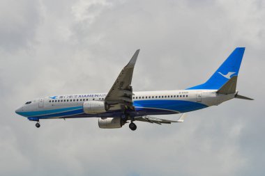 Changi Havaalanı'na uçak iniş (Sin)