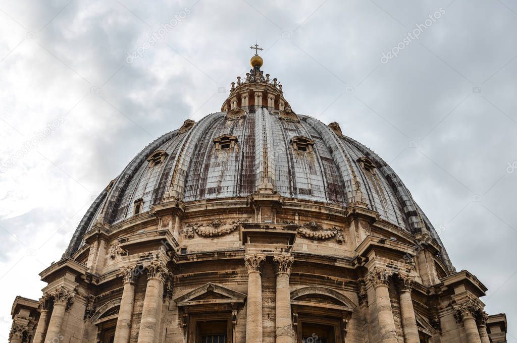 Dome of St. Peter basilica in Vatican City