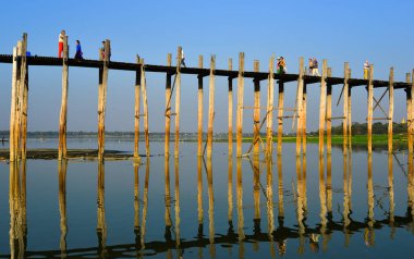 U Bein Köprüsü, Amarapura, Myanmar
